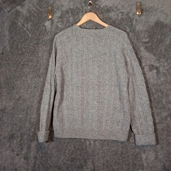 Brooks Brothers Light Gray Crewneck Sweater Wool Blend Long Sleeve Womens Large - Picture 3 of 9